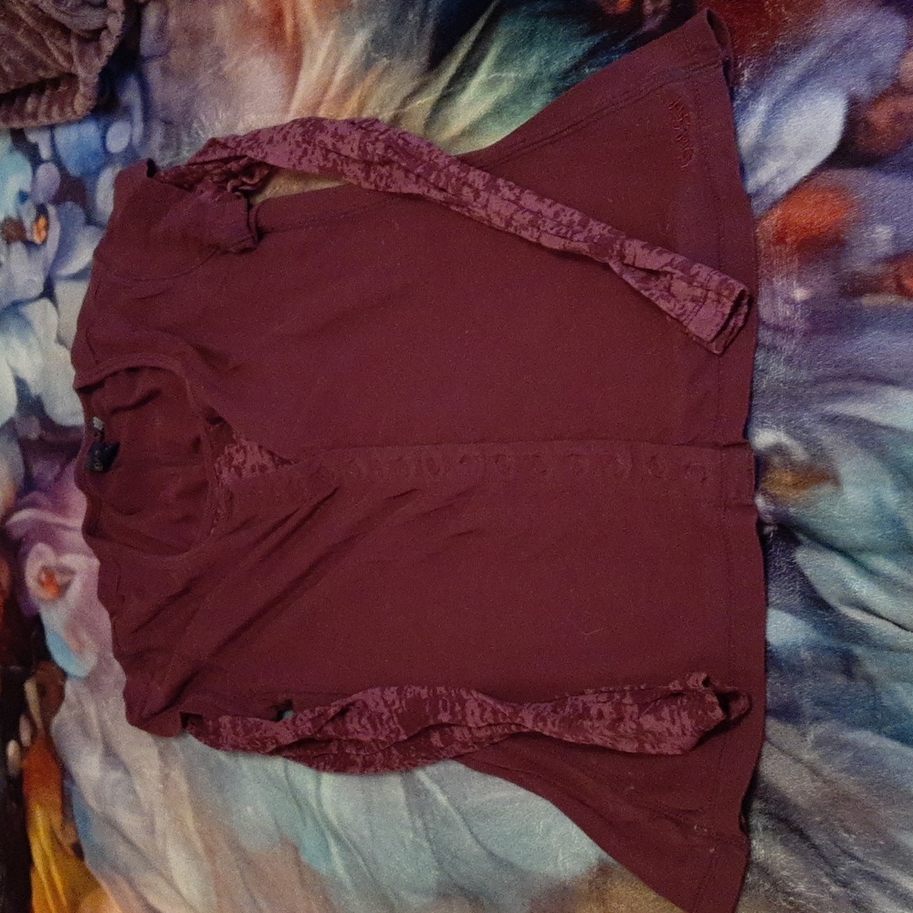 3/$20 Burgundy Women's Top